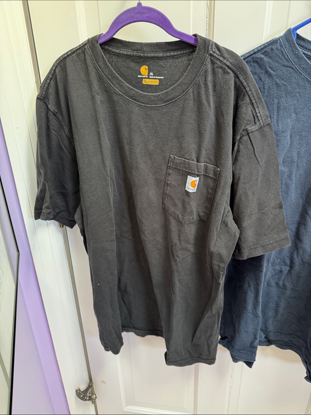 Carhartt Black Short-Sleeve Pocket Tee with Logo Patch